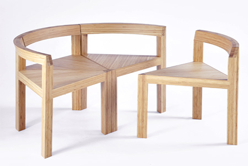 Moth-Proof Customized Bamboo Office Furniture , Bamboo Table Chair