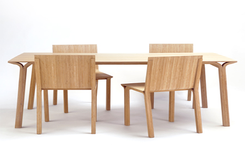 Natural Laminated Bamboo Dining Table And Chairs Bamboo Home Furniture