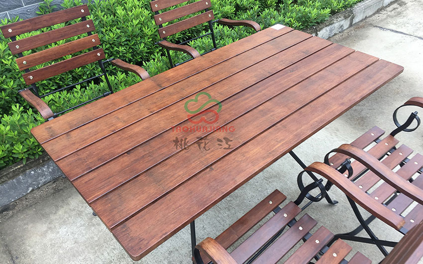 outdoor bamboo leisure table & chairs
