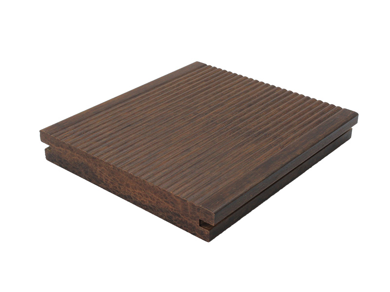 High Density Carbonized Bamboo Decking Flooring With Small Ripple